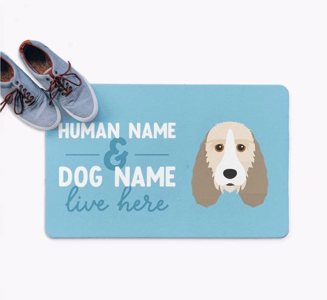 Human & Dog Live Here: Personalized {breedFullName} Doormat